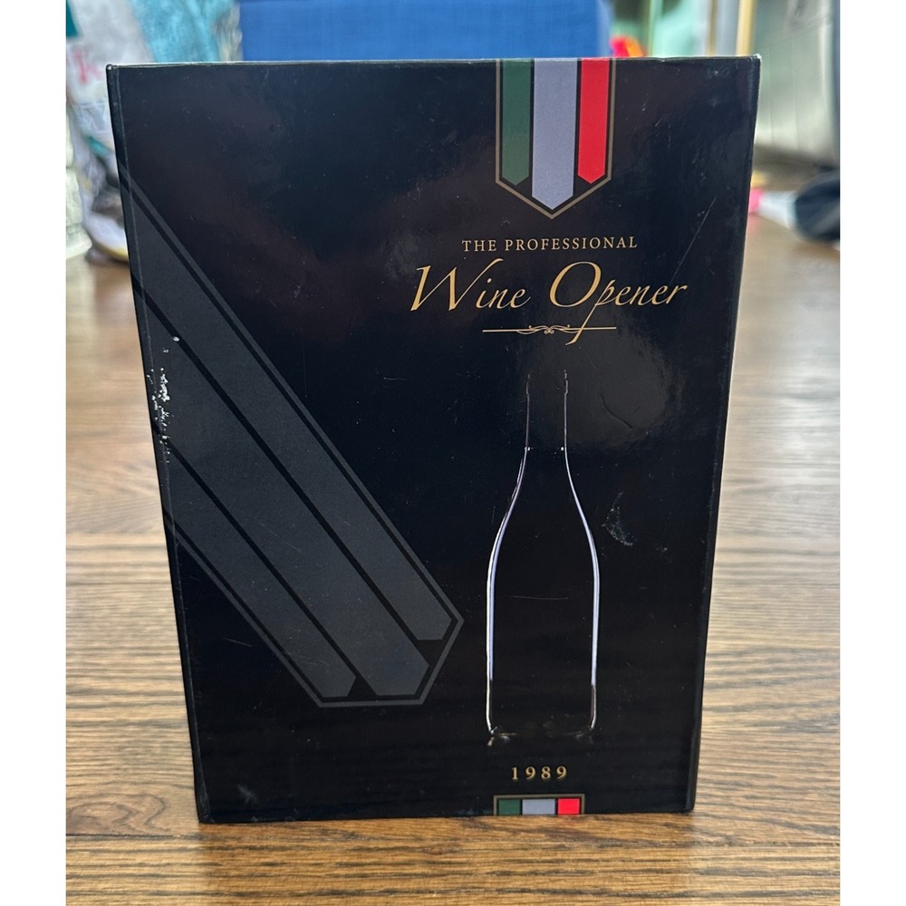 Vineyard Supply Co Professional Wine Opener Set Jet Black 1989 Vintage Design